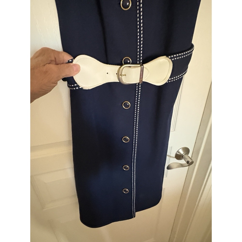 Breli originals women's dress made USA Size 12 button down waist belt vintage - Picture 6 of 7